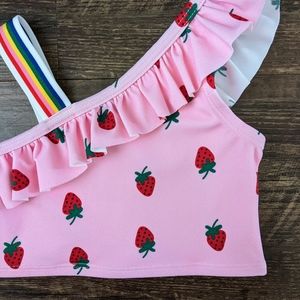 Hanna Andersson Pink Strawberry Rainbow Kids Swim Suit 🌈🍓